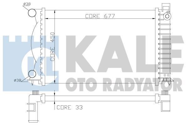 Kale 353100 Su Radyatörü A6 2004 Sonrası 2.0 Tdı 2.0 Tfsı 2004 Sonrası At Ac 677X44