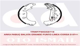 Trw Gs8719 Kampana Balata Lınea 2007 Sonrası Fıorıno 2008 Sonrası Qubo 2008 Sonrası Punto Ev