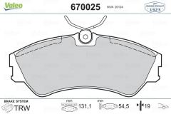 VALEO 670025 ÖN BALATA VW TRANSPORTER T4 -CARAVELLE 1.8 1.9D 2.0