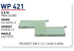 WUNDER WP421 POLEN FİLTRESİ - PEUGEOT 308 II 1,2-1,6HDİ-2,0HDİ