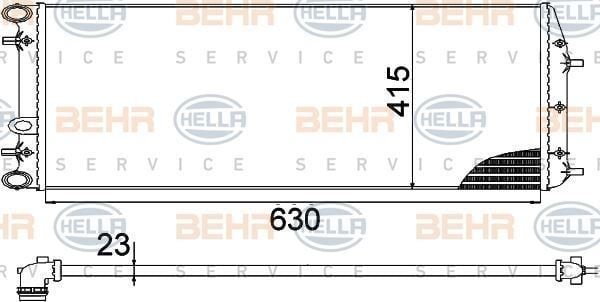 BEHR 8Mk376717-704 Su Radyatörü Polo Iv 2002 Sonrası 1.4 16V 1.6 16V 1.4 T