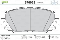 VALEO 670029 ÖN BALATA TOYOTA YARIS 1.0 VVT-I (05=-1.8 VVTI (01/2