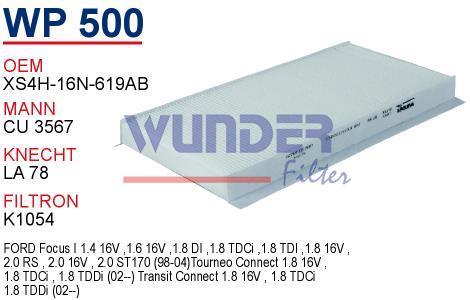 WUNDER WP500 POLEN FİLTRESİ - FORD FOCUS 98 - CONNECT