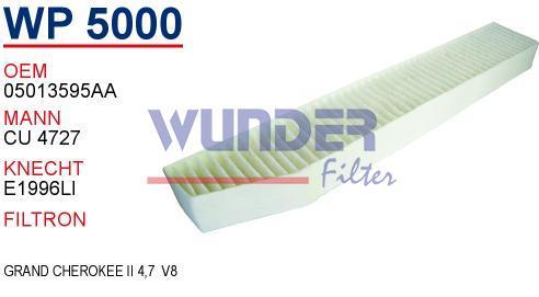 WUNDER WP5000 POLEN  FİLTRESİ - CHRYSLER GRAND CHEROKEE II 4,7 v8