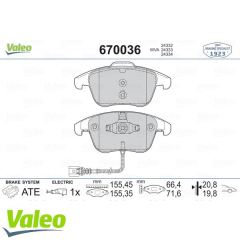VALEO 670036 ÖN BALATA TIGUAN-Q3 10=-(GDB1762)