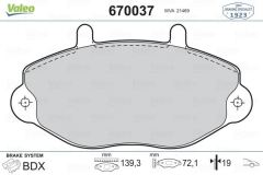 VALEO 670037 ÖN BALATA TRANSİT T15 2.0 2.5 DI 2.5TD 2.5 TDİ (09.9