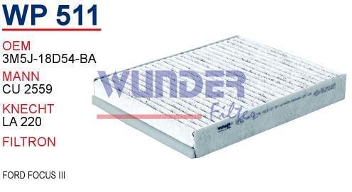 WUNDER WP511 POLEN  FİLTRESİ - FORD FOCUS III