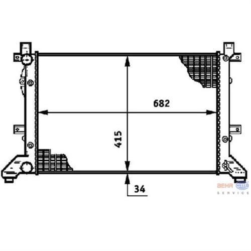 BEHR 8Mk376719-701 Su Radyatörü Lt35 1996 Sonrası 2.5 Tdı 2.8 Td 2.8 Tdı 6