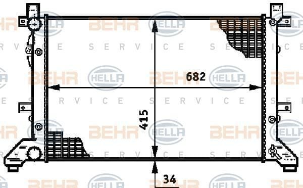 BEHR 8Mk376719-704 Su Radyatörü Lt35 1996 Sonrası 2.5 Tdı 2.8 Td 2.8 Tdı
