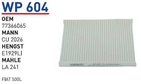 WUNDER WP604 POLEN FİLTRESİ - FORD KA II 1,2- 1,3 TDCİ
