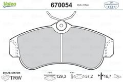 VALEO 670054 ÖN BALATA ALMERA II (N16) 1.5 1.8 2.0Dİ 00=- 1.5DCİ