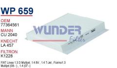 WUNDER WP659 POLEN FİLTRESİ - PEUGEOT BİPPER