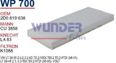 WUNDER WP700 POLEN FİLTRESİ - VOLKSWAGEN LT 35 - VOLT