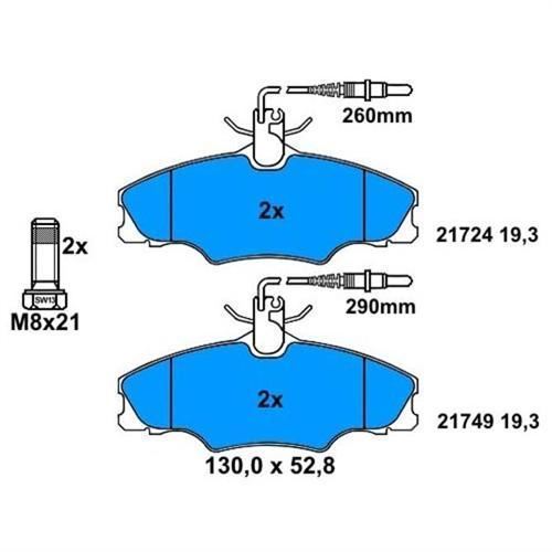 Bosch 986424227 Fren Balatası Ön Fişli 406 1995 Sonrası .8 16V