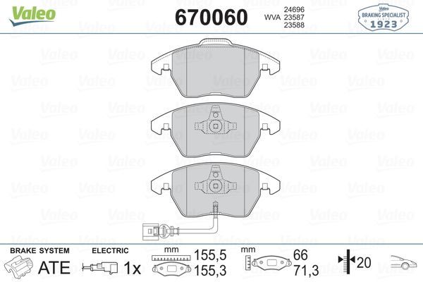 VALEO 670060 ÖN BALATA GOLF V 2.0TDİ (08-13) PASSAT 10=- SCIROCCO