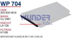 WUNDER WP704 POLEN FİLTRESİ - MERCEDES 203 KASA C - CLK KLASS