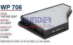 WUNDER WP706 POLEN FİLTRESİ - MERCEDES 140 KASA S KLASS
