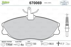 VALEO 670069 ÖN BALATA FİŞLİ P406 2.0-2.1 TD ( 94-04 ) 306 GTİ (9