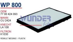 WUNDER WP800 POLEN FİLTRESİ - RENAULT MEGANE I - PLASTiK