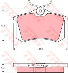 Trw Gdb1330 Fren Balatası Arka Clıo Iıı 2005 Sonrası Clıo Iv  2013 Sonrası Megane Iı