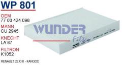 WUNDER WP801 POLEN FİLTRESİ - RENAULT CLiO II - KANGOO