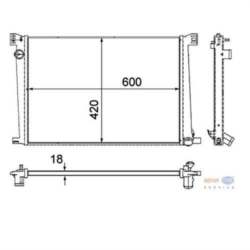 BEHR 8Mk376754-591 Radyatör Mını R55 R56 R57 R58 R60 R661 Mını Co