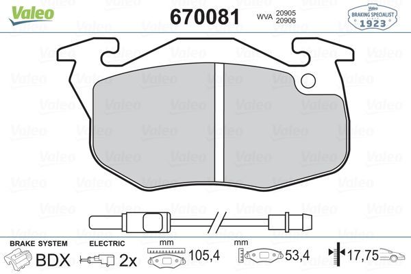 VALEO 670081 ÖN BALATA R9-R11-R19 CLIO-EXP-P106-P206