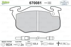 VALEO 670081 ÖN BALATA R9-R11-R19 CLIO-EXP-P106-P206