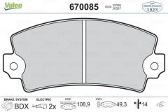 VALEO 670085 ÖN BALATA FİŞLİ R12 C15 VISA (82-91)