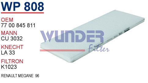WUNDER WP808 POLEN FİLTRESİ - RENAULT MEGANE 96