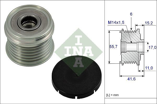 Ina 535002410 Alternatör Kasnağı S40 V40 1.6 1.8 2.0