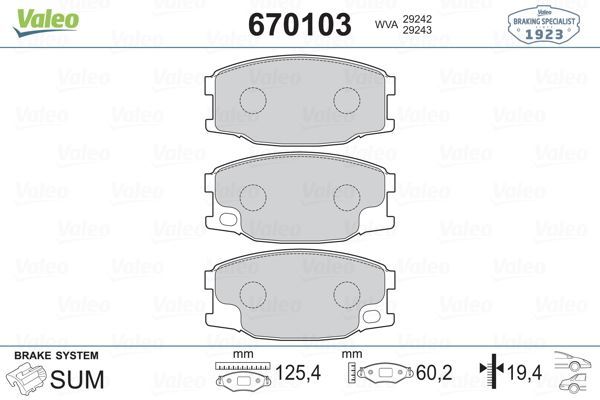 VALEO 670103 ÖN BALATA MITSUBISHI CANTER (01-05)