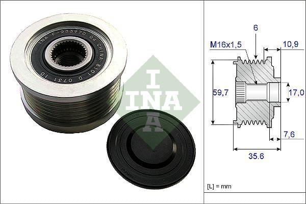 Ina 535004610 Alternatör Kasnağı Elantra 01-Santafe 06-Trajet 01-