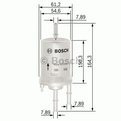 Bosch F026403006 Benzin Filtresi Golf V Polo V Jetta Iıı / A3 / C