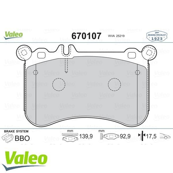 VALEO 670107 ÖN BALATA KALOS 1.2 1.4 09/05=--AVEO 1.2-1.4 03/08=-