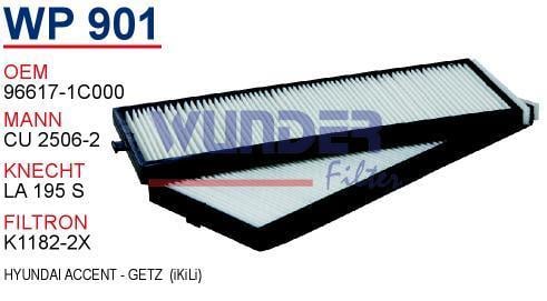 WUNDER WP901 POLEN FİLTRESİ - HYUNDAi ACCENT - GETZ (iKiLi)