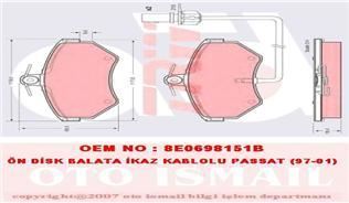Trw Gdb1366 Fren Balatası Ön Fişli Passat B5 2000 Sonrası / A4 2000 Sonrası / Exeo