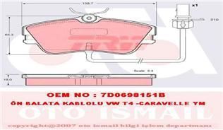 Trw Gdb1367 Fren Balatası Ön Fişli Transporter T4 90-03