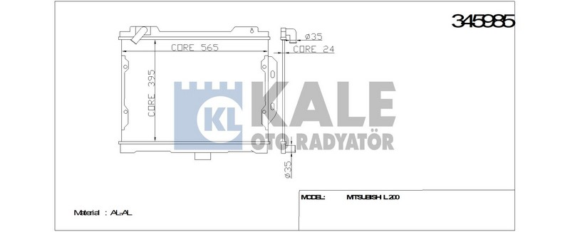 Kale 345985 Radyatör Mekanık L200 90-98 Mb356390