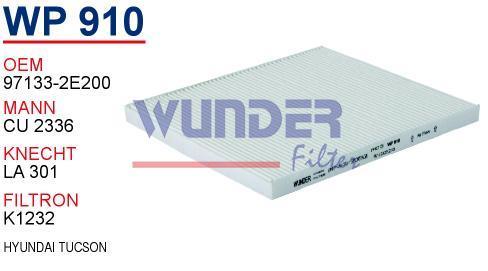 WUNDER WP910 POLEN FİLTRESİ - KiA CARENS - RIO - SPORTAGE 04-