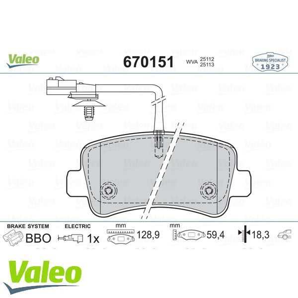 VALEO 670151 ARKA BALATA MASTER III -MOVANO 2.3 DCİ-CDTİ 10=- (TE