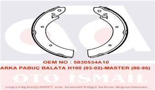 Valeo 562108 Kampana Balata H100 Mınıbüs 94-08 / Actyon 2005 Sonrası Kyron