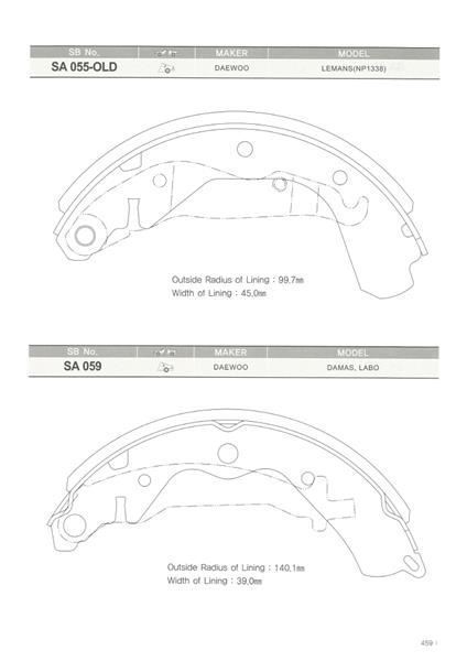 Sangsıng Sa059 Fren Balatası Arka Kampana Damas 95-