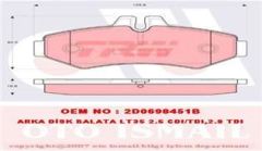 Trw Gdb1399 Fren Balatası Arka Lt28-35 96-06 Lt28-46 96-06 / Gw-C