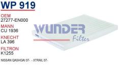 WUNDER WP919 POLEN FİLTRESİ - NiSSAN QASHAi 07- - XTRAiL 07-
