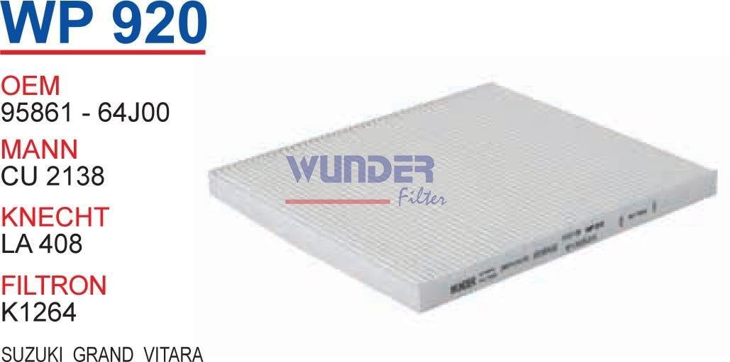 WUNDER WP920 POLEN FİLTRESİ - SUZUKi ViTARA