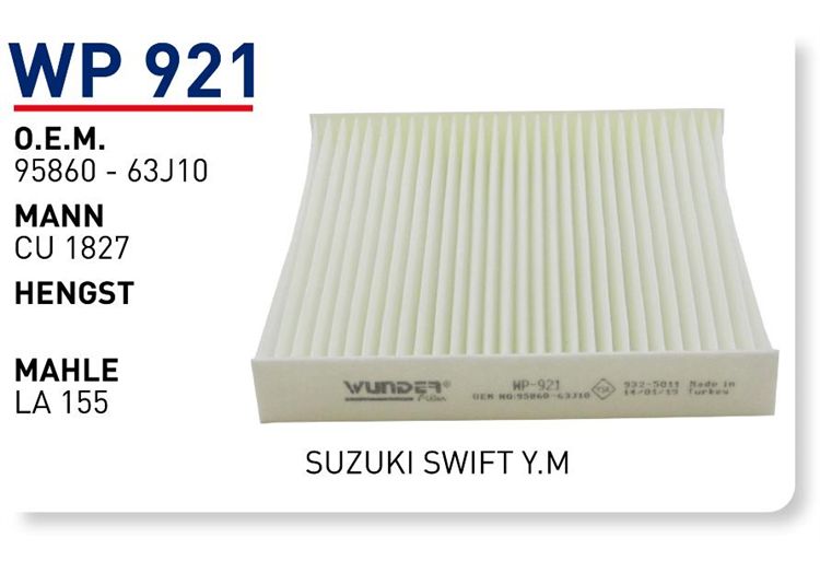 WUNDER WP921 POLEN FİLTRESİ - FiAT SEDiCi