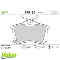 VALEO 670180 ARKA BALATA MGN II-LGN-GOLF III-IV-PASSAT III-POLO-C