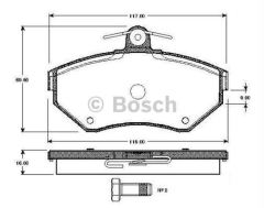 Bosch 986494010 Fren Balatası Ön Golf Iıı 1991 Sonrası Golf Iv 1997 Sonrası Polo Iı