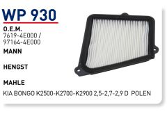 WUNDER WP930 POLEN  FİLTRESİ - KİA BONGO K2500-K2700-K2900 2,5-2,